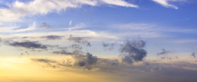 Stock Image: Sky replacement Sunny blue and orange sky view