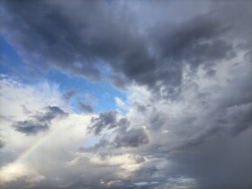 Stock Image: Sky with a Rainbow