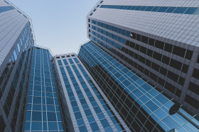 Stock Image: skyscraper reflection