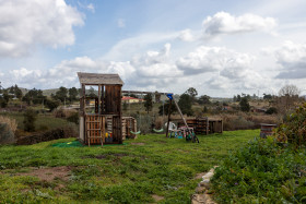 Stock Image: Small playground in the garden