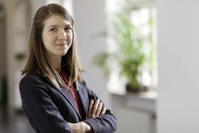 Stock Image: Smart, intelligent, friendly, likable portrait of an executive business woman manager, advisor, agent, representative