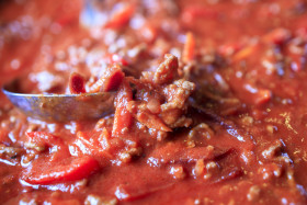 Stock Image: Souce Bolognese Close-Up