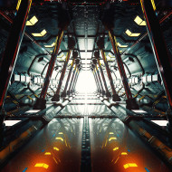 Stock Image: space ship corridor