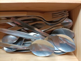 Stock Image: Spoons and a fork