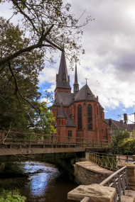Stock Image: St. Michael Church in Velbert Langenberg backside