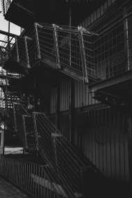 Stock Image: staircase black and white