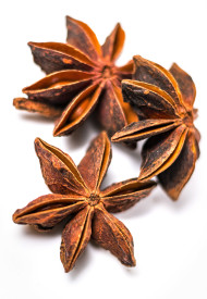 Stock Image: star anise on a white background