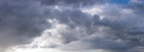 Stock Image: Stormy cloudy sky panorama background for sky replacement