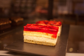 Stock Image: strawberry cream cake