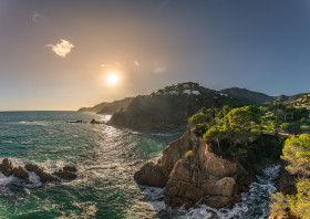 Stock Image: Sun over Canyet de Mar