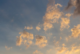 Stock Image: Sunset clouds in the sky