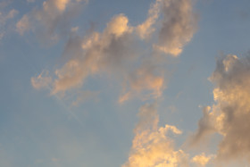 Stock Image: Sunset clouds in the sky