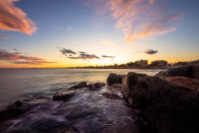 Stock Image: Sunset over Casablanca in Spain seascape