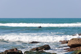 Stock Image: Surfer in Donostia-San Sebastian