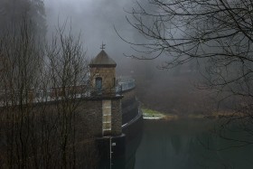 Stock Image: talsperre dam wuppertal