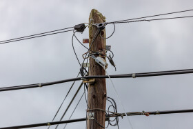 Stock Image: Telephone pole