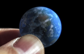 Stock Image: The fate of the earth is in your hands