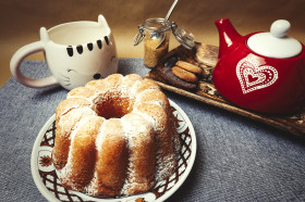 Stock Image: time for coffee and cake