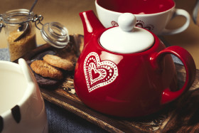 Stock Image: time for coffee tea and cake