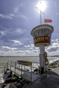 Stock Image: tower of the german ife saving association in travemunde lubeck