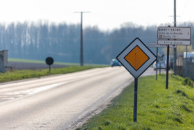 Stock Image: Traffic sign right of way