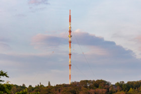 Stock Image: Transmission mast in Langenberg