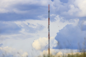 Stock Image: Transmission tower in Velbert Langenberg