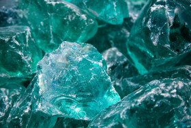 Stock Image: turquoise glass stone