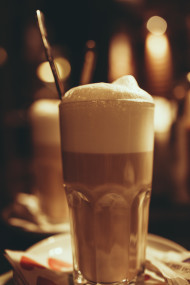 Stock Image: Two glasses of latte macchiato coffee