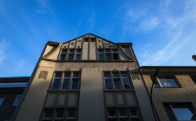 Stock Image: ugly old townhouse