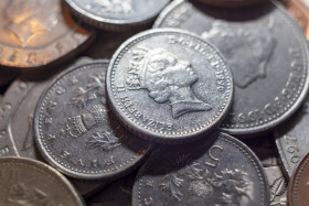 Stock Image: United Kingdom currency Background