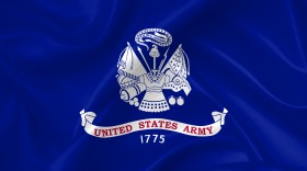 Stock Image: United States Army Field Flag Blue Illustration
