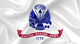 Stock Image: United States Army Field Flag White Illustration