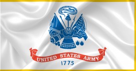 Stock Image: United States Army Field Flag White Illustration