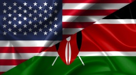 Stock Image: United States USA vs Kenya flags comparison concept Illustration