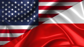 Stock Image: United States USA vs Poland flags comparison concept Illustration