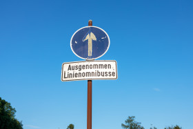 Stock Image: Up arrow street sign