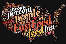 Stock Image: usa american fast food tag cloud