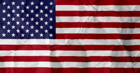 Stock Image: usa crumpled flag