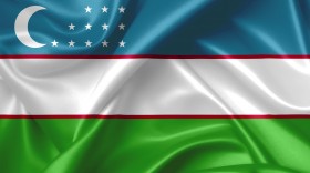 Stock Image: uzbekistan flag