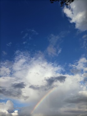 Stock Image: Vertical Rainbow Sky