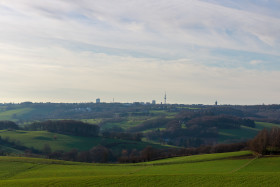 Stock Image: View of Wuppertal from Velbert Langenberg