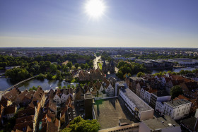 Stock Image: view on lübecks old town