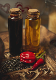 Stock Image: vinegar and oil