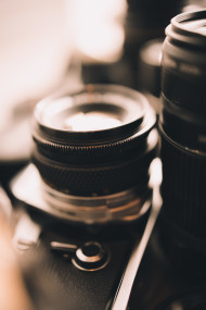 Stock Image: vintage camera lens