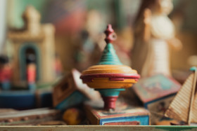 Stock Image: Vintage Toy spinning top