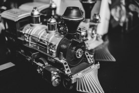 Stock Image: vintage toy trains