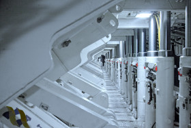 Stock Image: warship machine room