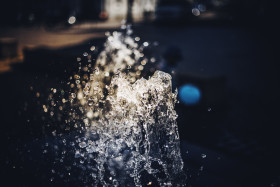 Stock Image: water splashes out of a fountain