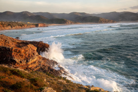 Stock Image: Waves hit the coast of Portugal Seascape